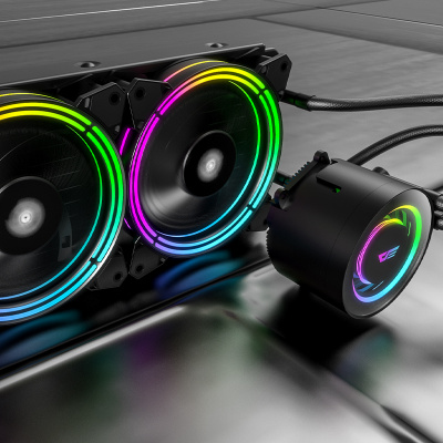 Жидкостная система охлаждения DarkFlash TR240 <RGB, Intel 1700/1200/115x/20xx, AMD AM4/3, FAN120>