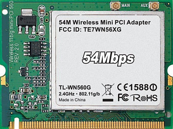 Tp-Link TL-WN560G <54M Wireless miniPCI adapter, Atheros, 2,4Ghz, 802.11g/b>