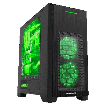 Корпус ПК без БП GameMax H603-2U3 <MATX, 1x120mm Blue, USB3.0x2, HD 188x440x407mm>