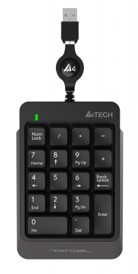 Клавиатура цифровой блок A4tech Fstyler FK13-Grey <USB, SLIM, 18 кнопок, выдвижной кабель>