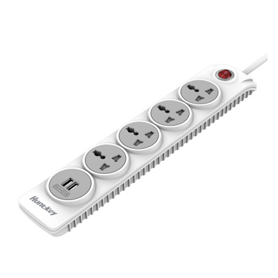 Сетевой фильтр Huntkey USB SZN507 5M <белый, 4 универсальные розетки + 2 USB, USB:5V/1A, 0.75> v.2 Сетевой фильтр Huntkey USB SZN507 5M <белый, 4 универсальные розетки + 2 USB, USB:5V/1A, 0.75> v.2