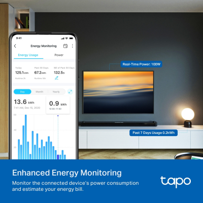 Умная мини Wi-Fi розетка Tapo P110M