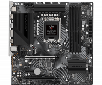 Материнская плата S-1700 ASROCK Z790M PG LIGHTNING/D4 <LGA1700 4xDDR4 4XSATA Type-C 1xM.2 HDMI mATX>