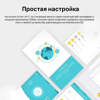 Маршрутизатор беспроводной AX1500 GbE Tp-Link Archer AX17  Wi-Fi 6