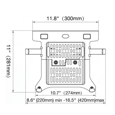 Стойка мобильная/крепление для ноутбука North Bayou FP2 <10''-17''>