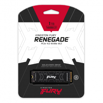 Твердотельный накопитель 1000GB SSD Kingston FURY Renegade 2280 PCIe4.0 R7300/W6000MB/s SFYRS/1000G