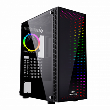Корпус Wintek Cosmos PA03-G TG, ATX/Micro ATX,USB 2*3.0/1*2.0, HD-Audio+Mic, 0,5 mm, 1*12cm ARGB fan