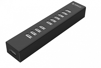 USB Хаб ORICO H1013-U2-BK <USB2.0x10, Кабель 1M, 5V2A,  BLACK>