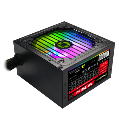 Блок питания ПК  350W GameMax VP-350-RGB <350W, RGB, 120mm, 2xSATA, 2x4PIN, NO PFC> v2