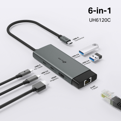 Концентратор USB Type-C 6 в 1 TP-Link UH6120C