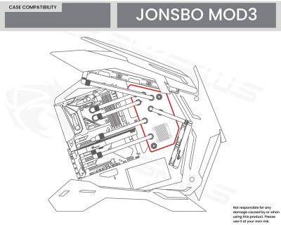 Плата для кейса JONSBO MOD3 Bykski RGV-JSB-MOD3-P-V3 + помпа CP-PMD3COV-X