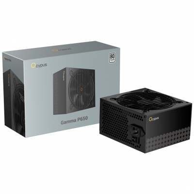 Блок питания Ocypus Gamma P650 Черный 650W Non modular, 80+ 230V EU WHITE, Gamma-P650-W1HDBK024X-EU