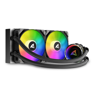 Жидкостная система охлаждения Sharkoon S80 RGB <S-1700/1200/115x/20xx, AM5/4/3, FAN120>