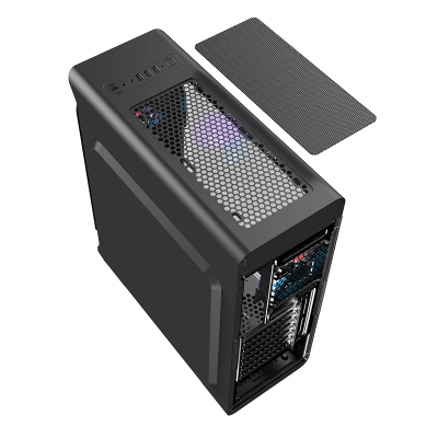 Корпус ПК без БП GameMax StarLight FRGB Black <ATX, 4x120mm, USB3.0x1, USB2.0x2, 205x470x440>