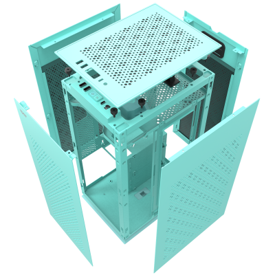 Корпус ПК без БП DarkFlash DLH21 NEO MINT <ITX, 1x3.5, 2xUSB 3.0, 1xType C, 238.8*175*412mm >