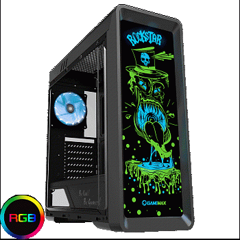 Корпус ПК без БП GameMax RockStar G515 <ATX, 1x120mmRGB, USB2.0x2, USB3.0x1, 400x185x470mm>