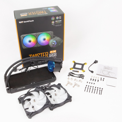 Жидкостная система охлаждения DarkFlash DX240 v2 <RGB, Intel 1700/1200/115x/20xx, AMD AM4/3, FAN120>