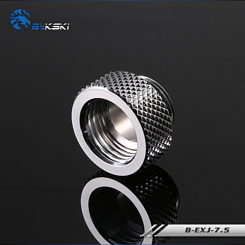 Фитинг удлинитель резьбовой Bykski B-EXJ-7.5 <7,5мм, Размер резьбы: G1/4, Silver>