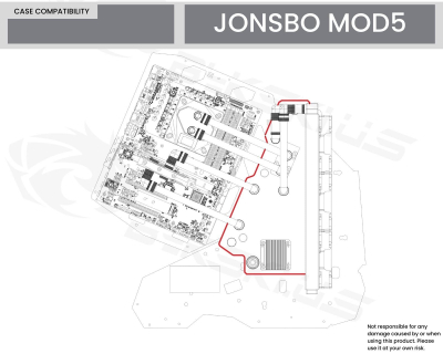 Плата для кейса JONSBO MOD5 Bykski RGV-JSB-MOD5-P + помпа CP-PMD3COV-X