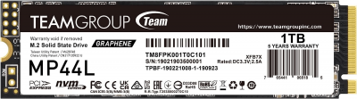 Твердотельный накопитель 1000GB SSD TeamGroup MP44L PCIe 4.0 R5000Mb/s, W4500MB/s TM8FPK001T0C101
