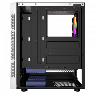 Корпус Wintek Light JX188-7-W TG, ATX/Micro ATX, USB 1*3.0/2*2.0, HD-Audio+Mic, 0,5 mm, 1*12cm fRGB 