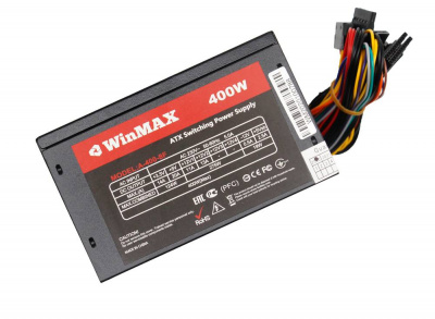Блок питания ПК  400W Winmax A-400-8F <ATX, Чёрный>