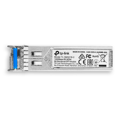 Оптический трансивер GbE SFP WDM Tp-Link SM321B-2 <1.25Gbs, SM, Bi-di, 1310Tx/1550Rx 2km>