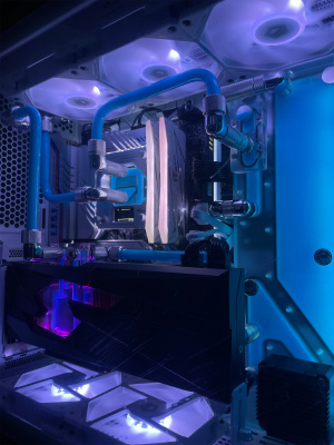 Компьютер S SMART Snowman <11700/ 32Gb/ SSD 500GB+1Tb NVMe/ RTX3080 10G/ Кастом СЖО>