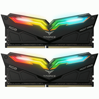 Оперативная память DDR4 PC-24000 (3000 MHz) 16Gb (8GB*2) TEAM NIGHT HAWK RGB V2 <геймерская серия>