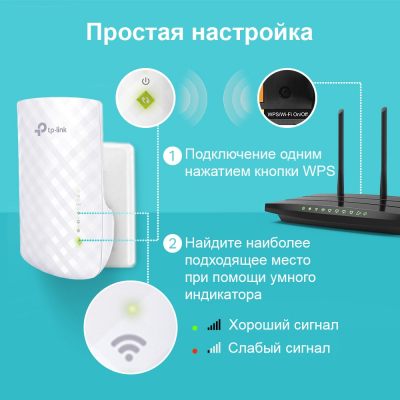 Повторитель беспроводной AC 750 Tp-Link RE220 Повторитель беспроводной AC 750 Tp-Link RE220