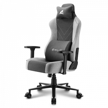 Игровое кресло Sharkoon Skiller SGS30 Fabric Grey v2 <Ткань, Газлифт 4, подлокотник 3D>