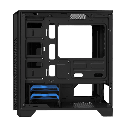 Корпус ПК без БП GameMax H603-2U3 <MATX, 1x120mm Blue, USB3.0x2, HD 188x440x407mm>