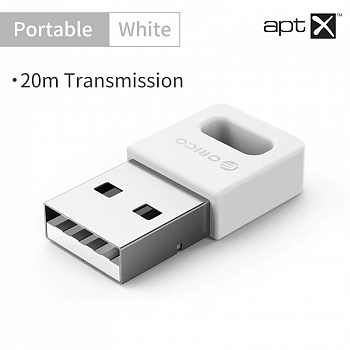 Адаптер USB Bluetooth ORICO BTA-409-WH <BT4.0, 3Mbps, до 20M, WHITE>