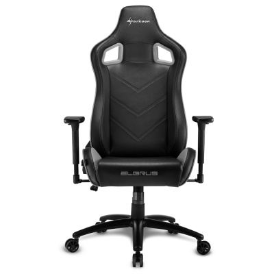 Игровое кресло Sharkoon Elbrus 2 Black/Gray <Синтетическая кожа, Газлифт 4, подлокотник 3D> Игровое кресло Sharkoon Elbrus 2 Black/Gray <Синтетическая кожа, Газлифт 4, подлокотник 3D>