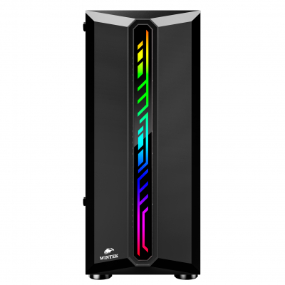 Корпус Wintek Blade D526 TG, ATX/Micro ATX,USB 1*3.0/2*2.0, HD+Mic, 0,5mm, 1*12cm DRRainbow fan