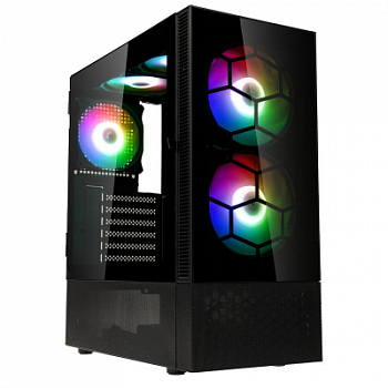 Корпус ПК без БП Kolink Observatory MX Glass ARGB Midi Tower Case - Black