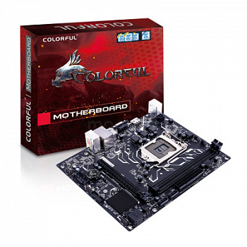 Материнская плата S-1151 H310 Colorful H310M-E D3 V20 <2xDDR3, mATX, VGA+HDMI>  