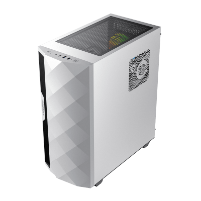 Корпус ПК без БП GameMax Diamond COC White  <MATX, 1x120FAN, 1x140COC>