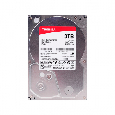 Жесткий диск HDD 3Tb Toshiba P300 <SATA-III, 7200rpm, 3.5", 6.0 Gb/s, 64M cache (HDWD130UZSVA)> Жесткий диск HDD 3Tb Toshiba P300 <SATA-III, 7200rpm, 3.5", 6.0 Gb/s, 64M cache (HDWD130UZSVA)>