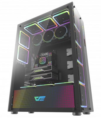Корпус ПК без БП DarkFlash DF800 <EATX, 9x3.5, 7x2.5, 2xUSB 3.0, 2xUSB2.0, Audio, 552*271*771mm>