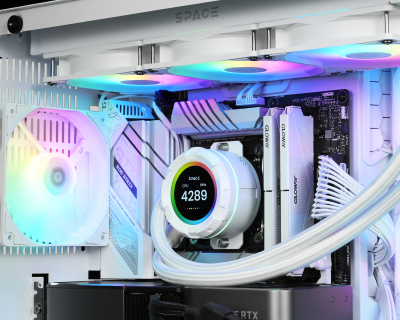 Водяное охлаждение для процессора ID COOLING SL360 XE ( lcd-экран ) white
