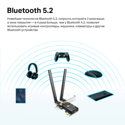 Сетевой адаптер беспроводной PCIe AX1500 Tp-Link Archer Archer TX20E Wi-Fi 6