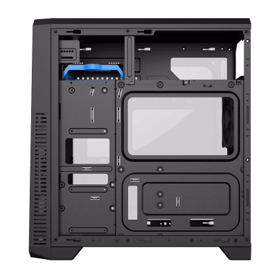 Корпус ПК без БП GameMax G561-FRGB <ATX, 3x120, USB2.0x2, USB3.0x1, HD Audio 452x200x424mm>