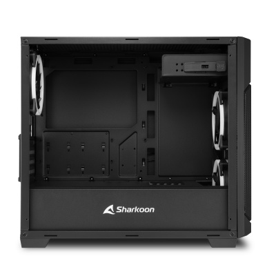 Корпус ПК без БП Sharkoon V1000 RGB <mATX, 2x3.5, 6x2.5,2xUSB 3.0, 450*200*402mm>