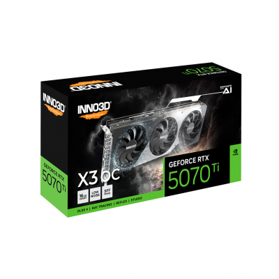Видеокарта Inno3D GeForce RTX5070 Ti X3 OC 16G GDDR7 256-bit 1xHDMI 3xDP N507T3-16D7X-176068N
