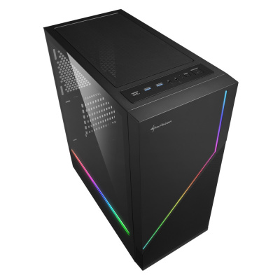 Корпус ПК без БП Sharkoon RGB FLOW <ATX, 2x3.5, 6x2.5, 2xUSB 3.0, 1xUSB 2.0, Audio, 424*206*481mm>