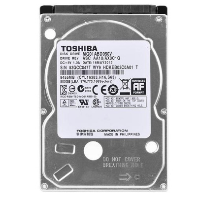 Жесткий диск для ноутбука 500Gb Toshiba Ref, Grade A <Sata II, 5400rpm, 2.5", 8M cache, толщина 7мм>
